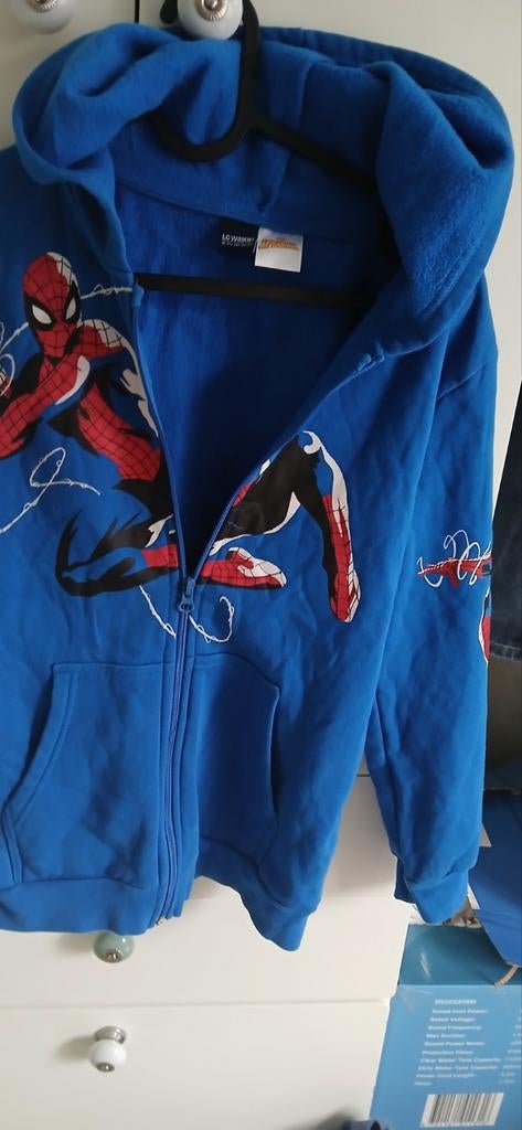 Spiderman vest met capuchon, maat 140, Ophalen of Verzenden