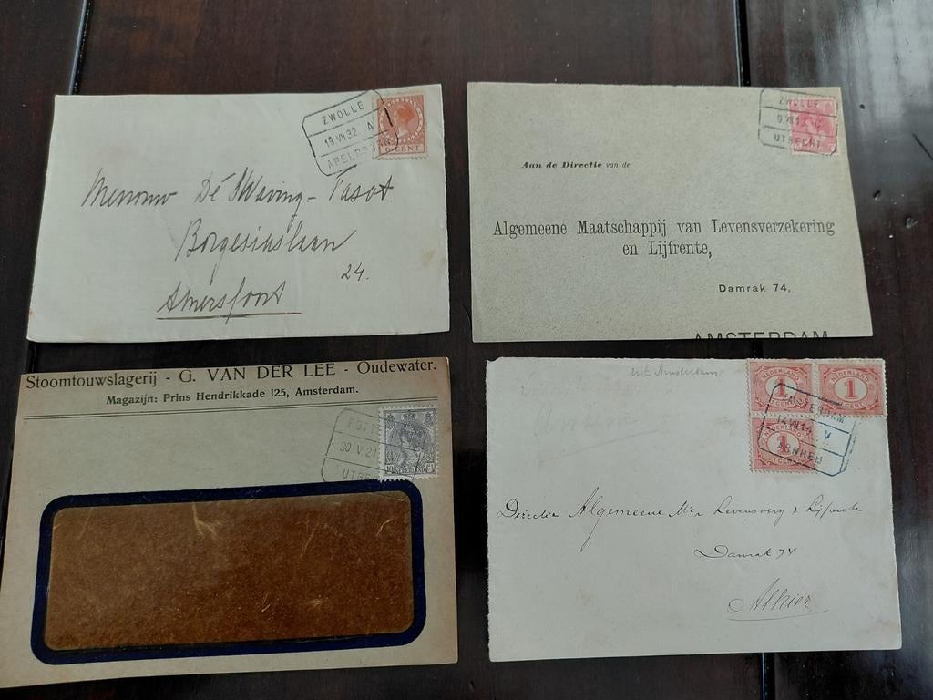 4x  Treinstempels, Ophalen of Verzenden, T/m 1940, Gestempeld