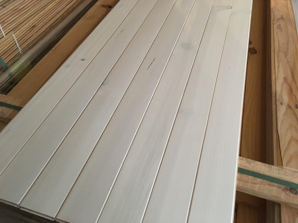 Grenen wand plafond planken wit gelakt 90mm breed AFGEPRIJSD