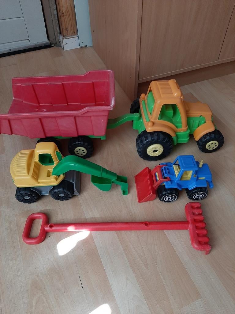 Zandbak speelgoed: tractor, shovel, graafmachine, Ophalen of Verzenden, Gebruikt