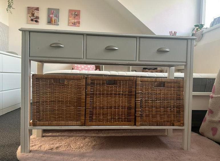 Houten dressoir met manden, Ophalen, Gebruikt, Broccant, 50 tot 100 cm