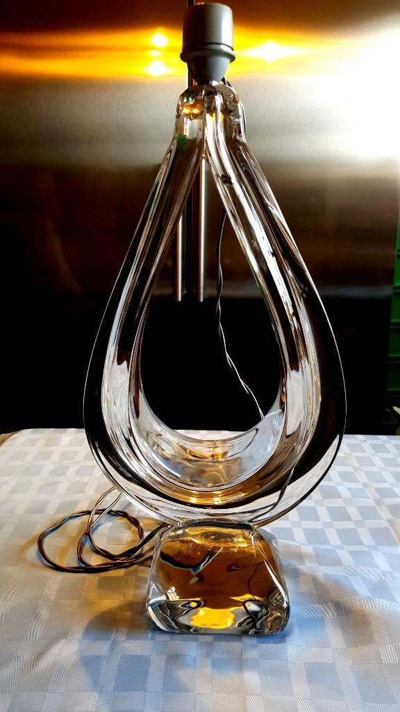 Unieke Daum France Kristallen Lampenvoet uit de jaren 1960, Ophalen, Minder dan 50 cm, 60 jaren, Glas