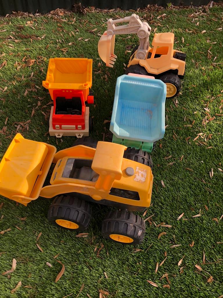 Werkauto’s zandbak, Ophalen, Gebruikt