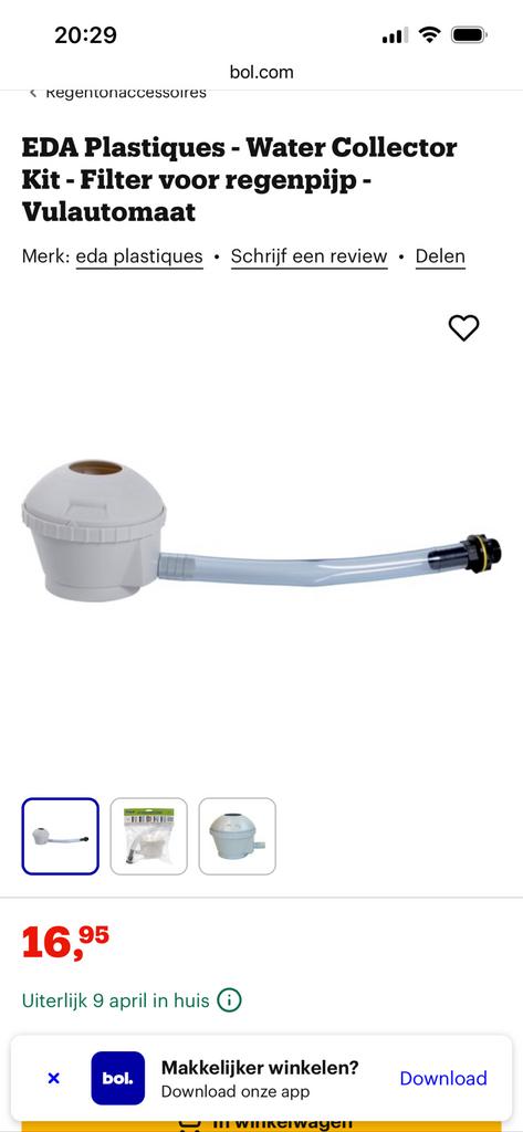 Regenwater vulautomaat, Afvoer, Pvc, Nieuw, Minder dan 2 meter