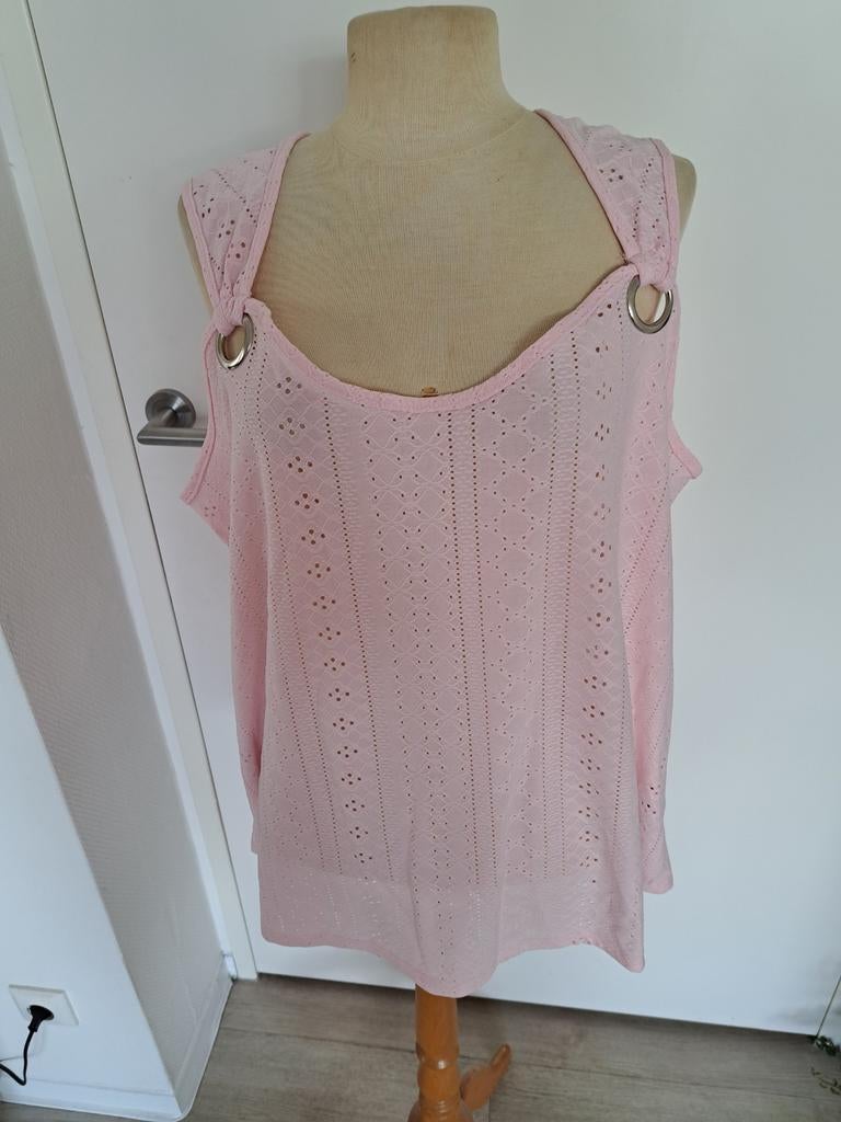 Top broderie maat 3XL roze, Verzenden, Zo goed als nieuw, Maat 46/48 (XL) of groter, Roze