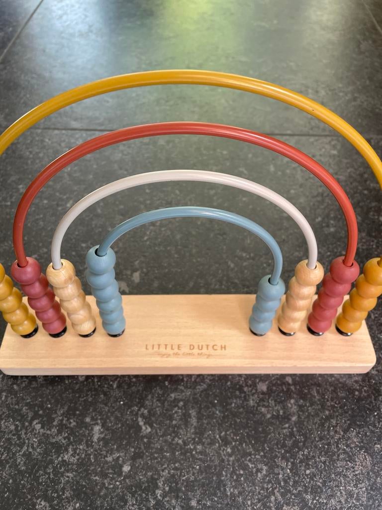 Little Dutch Regenboog Telraam - Educatief Houten Speelgoed, Ophalen of Verzenden, Zo goed als nieuw, Overige typen