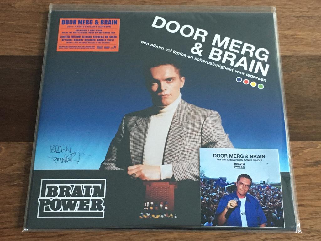 Vinyl 2LP Brainpower Door Merg&Brain ORANGE SIGNED RSD 2021, Ophalen of Verzenden, Nieuw in verpakking, 12 inch, Rap of Hip Hop