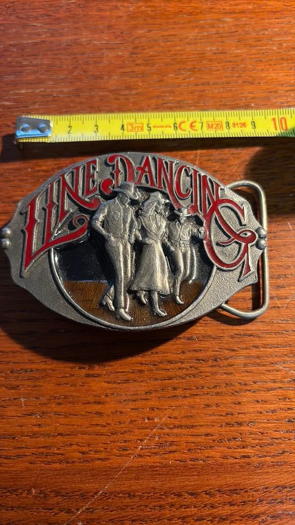 Buckle riemgesp country line dancing incl verzenden, Verzenden, Zo goed als nieuw, Overige kleuren, Minder dan 95 cm