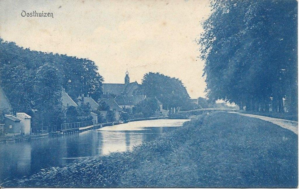 Oosthuizen (N.H.) Dorpsgezicht, gelopen 1908, Ophalen of Verzenden, Voor 1920, Gelopen, Noord-Holland