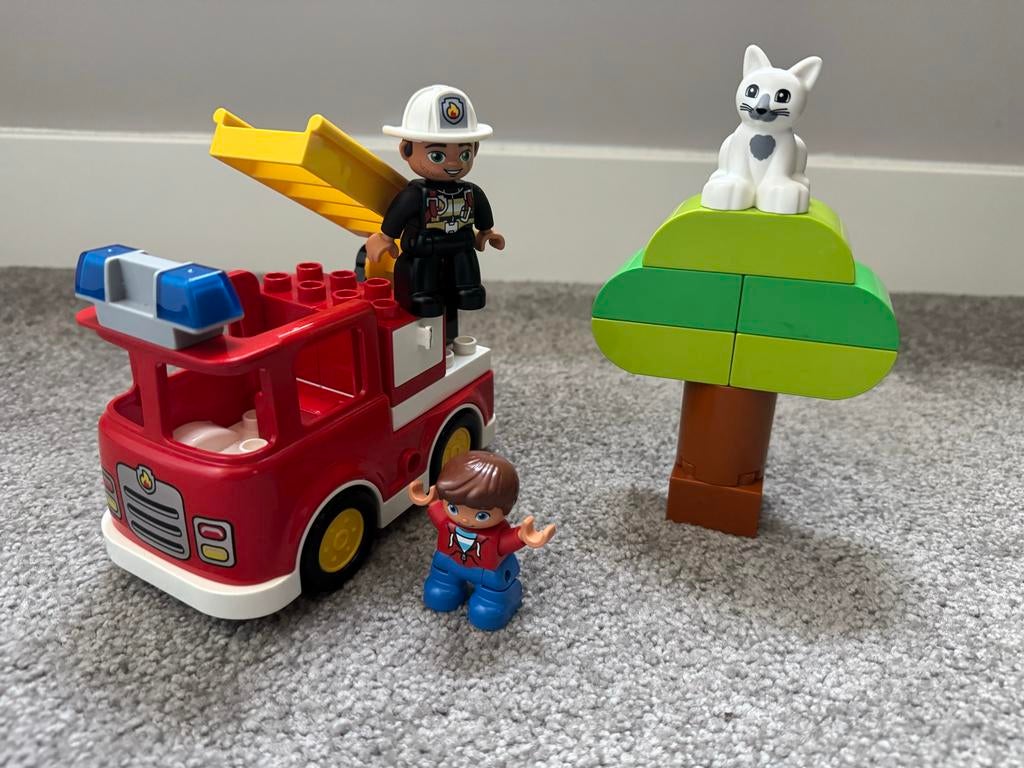 Duplo brandweerauto 10901 compleet, Ophalen of Verzenden, Gebruikt, Complete set, Duplo