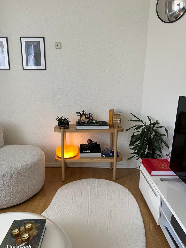 IKEA LISTERBY Sidetable ZGAN, Ophalen, 50 tot 100 cm, Eikenhout, Zo goed als nieuw