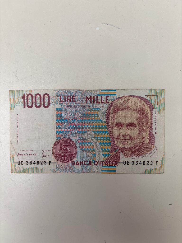 Biljet Italiaanse Lire 1000 1990, Ophalen of Verzenden, Italië, Los biljet