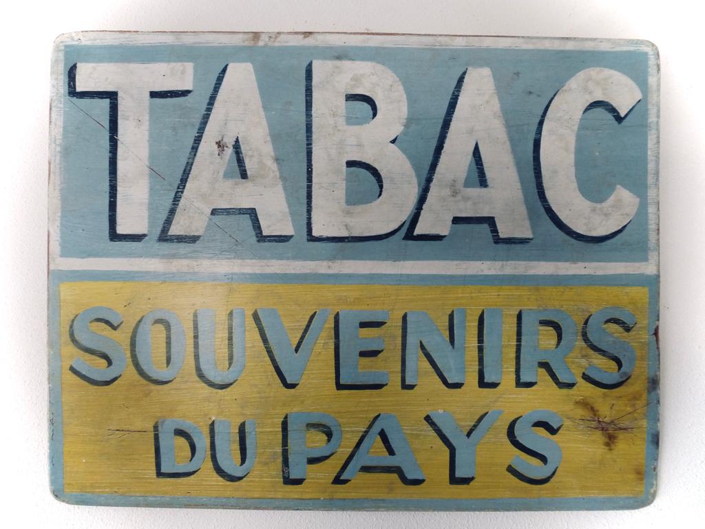 Frans reclamebord / Tabac / Frankrijk / brocante / landelijk, Reclamebord, Zo goed als nieuw, DeKameraadschap, Dj.kammeraat@telfort.nl