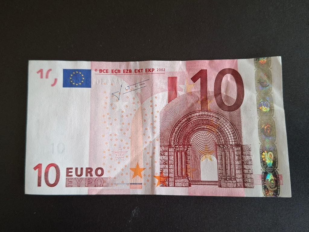 2002 Griekenland 10 euro oude serie Trichet code N022, Postzegels en Munten, Bankbiljetten | Europa | Eurobiljetten, Los biljet