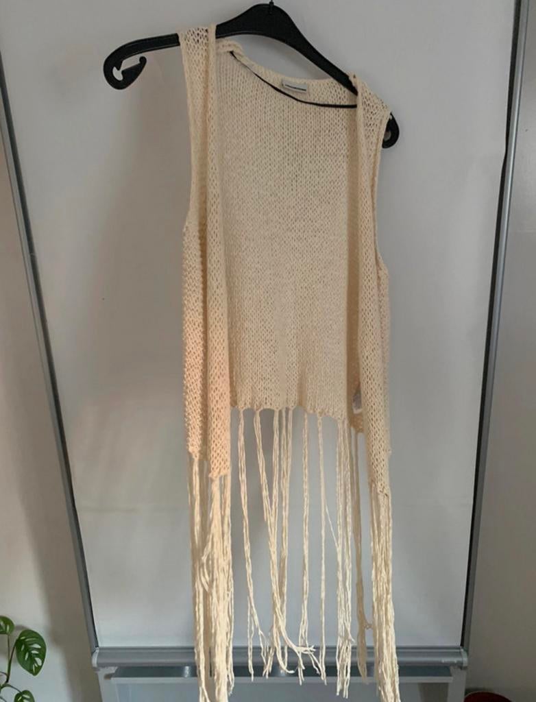 Mouwloos vestje, Kleding | Dames, Ophalen of Verzenden, Zo goed als nieuw, Maat 36 (S), Beige