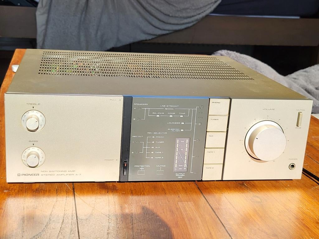 Pioneer A-7 versterker. Communication line. Topklasse, Ophalen, Zo goed als nieuw, 60 tot 120 watt, Pioneer