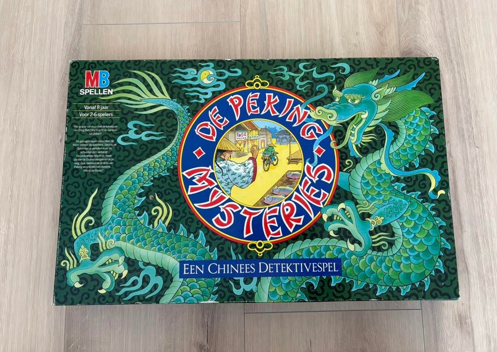 Vintage MB bordspel De Peking Mysteries, Een of twee spelers, Ophalen of Verzenden, Gebruikt