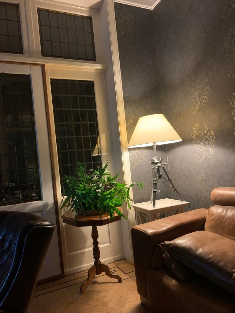 Industriële statief lamp - Verstelbaar en functioneel, Huis en Inrichting, Ophalen of Verzenden, Gebruikt, Metaal, 75 cm of meer