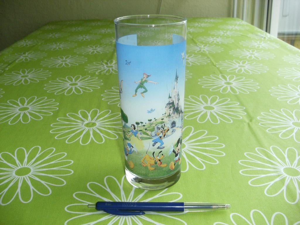 Longdrinkglas Disneyland Parijs, Ophalen of Verzenden, Goofy of Pluto, Zo goed als nieuw, Servies