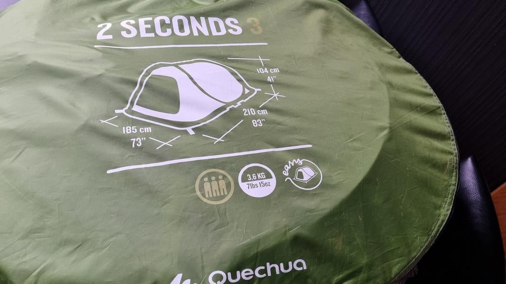 Quechua 3 persoons tent gebruikt, Caravans en Kamperen, Tenten, Ophalen of Verzenden, Gebruikt