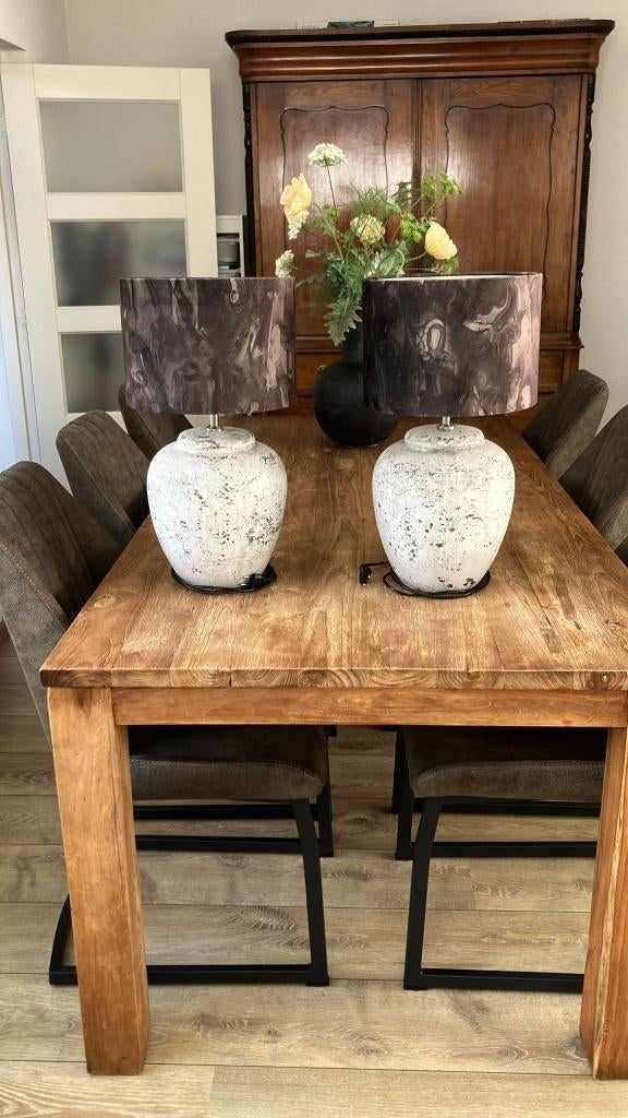 Te koop: Light & Living Lampvoet (kruik) met kappen, Ophalen, Zo goed als nieuw, Overige materialen, 50 tot 75 cm