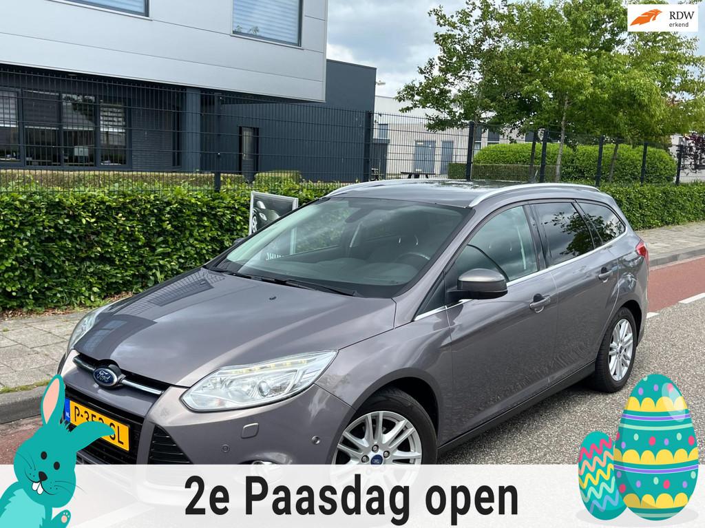 Ford Focus Wagon 1.0 EcoBoost Titanium Cruise/Climate-contro, Euro 5, 125 pk, Gebruikt, Zwart