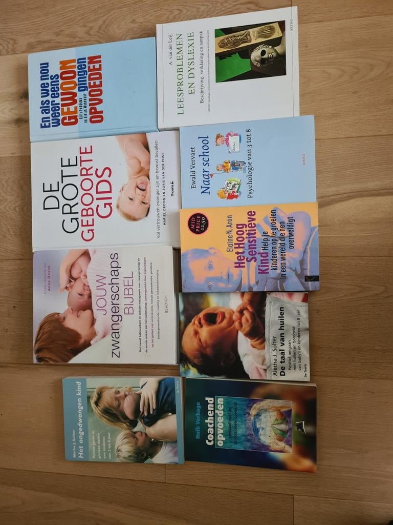 9 Boeken over zwangerschap, opvoeding en psychologie, Boeken, Ophalen, Gelezen, Zwangerschap en Bevalling