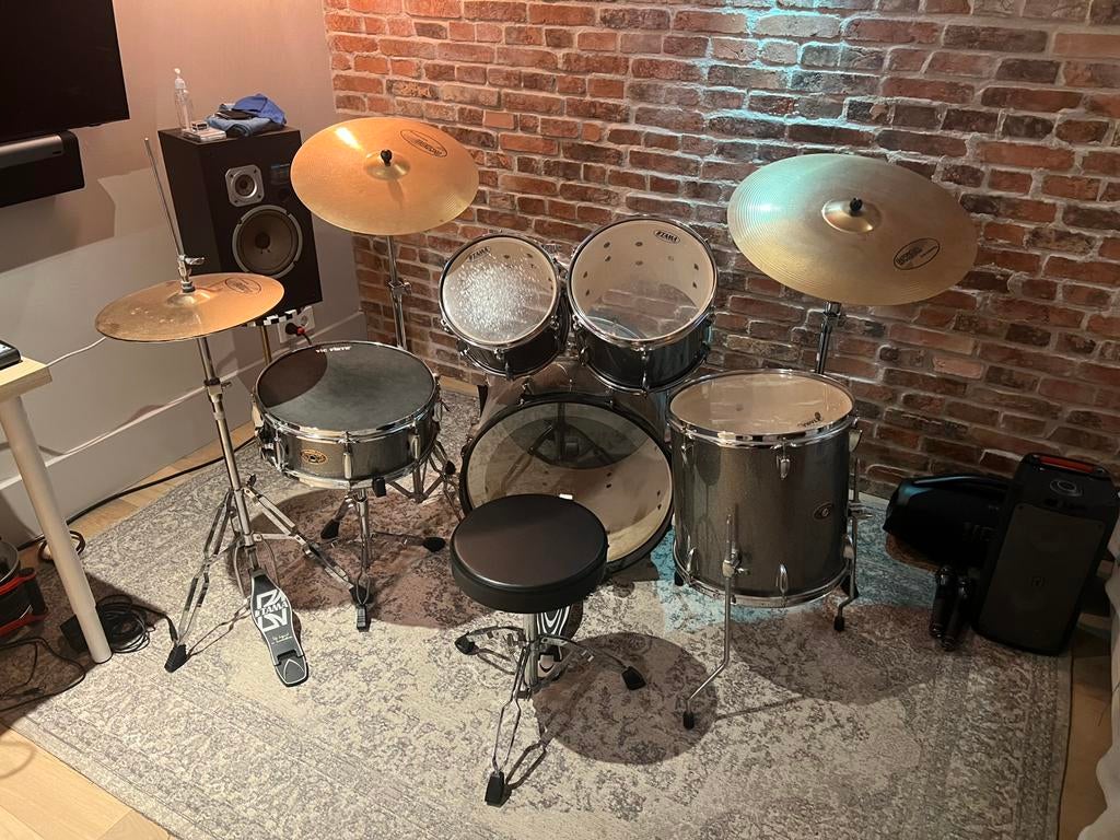 Tama drumstel zilver, Ophalen, Gebruikt, Tama