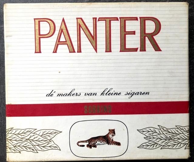 Sigarendoosje van Panter Sobrino, Verzamelen, Rookartikelen, Aanstekers en Luciferdoosjes, Ophalen, Gebruikt, Tabaksdoos of Verpakking