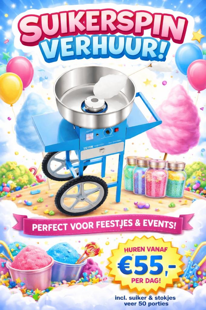 Te huur suikerspinmachine, Ophalen, Nieuw, Overige
