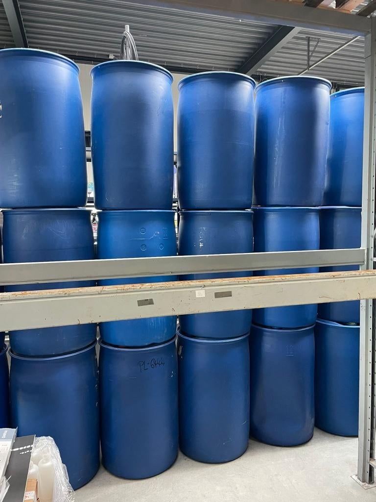 20x 200L vat kunststof blauw, 150 liter of meer, Ophalen, Gebruikt, Kunststof