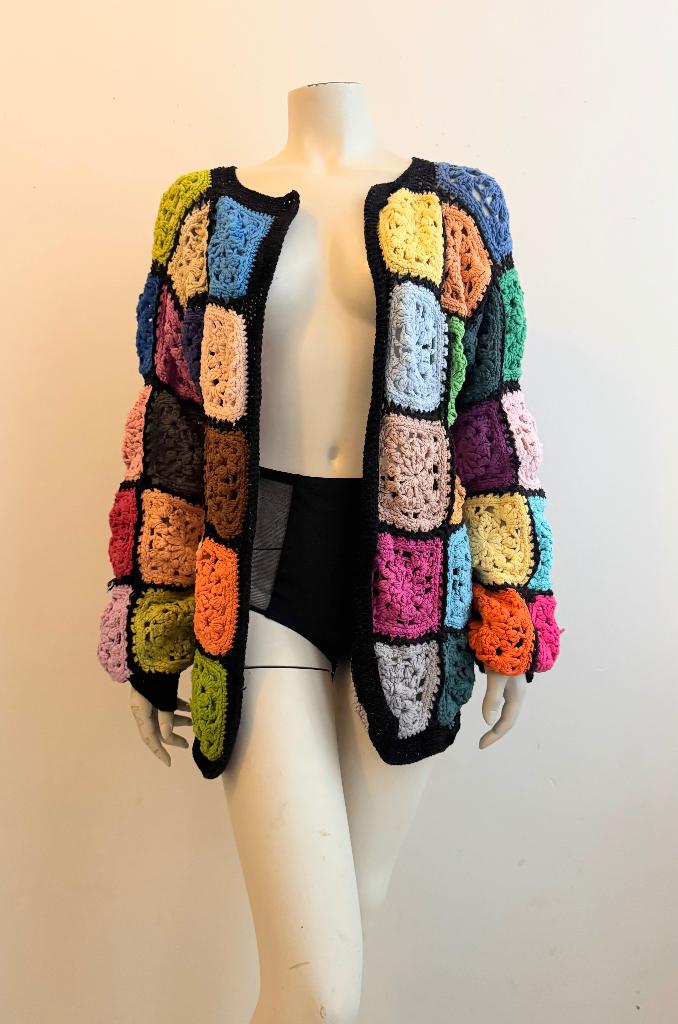 gehaakt vintage katoenen vest M, Ophalen of Verzenden, Zo goed als nieuw