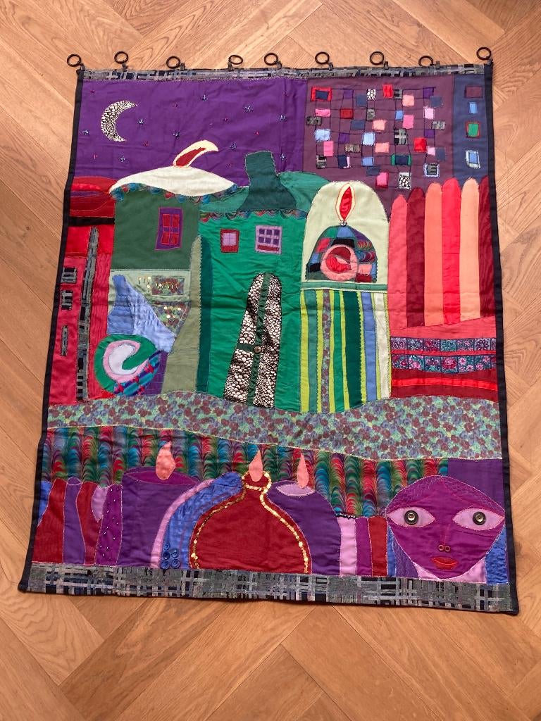 Wandkleed 120(h) x 100(b) cm 'Hundertwasser', Ophalen