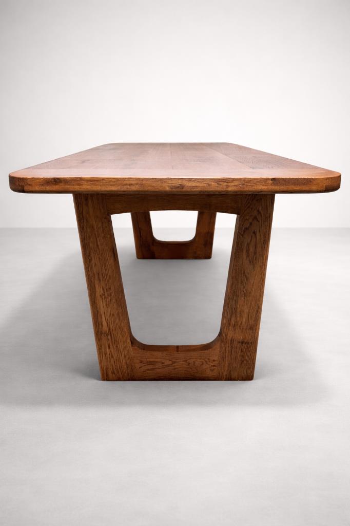 Lange eikenhouten tafel, Huis en Inrichting, Tafels | Eettafels, Eikenhout, Modern Scandinavisch, Vijf personen of meer, Rechthoekig