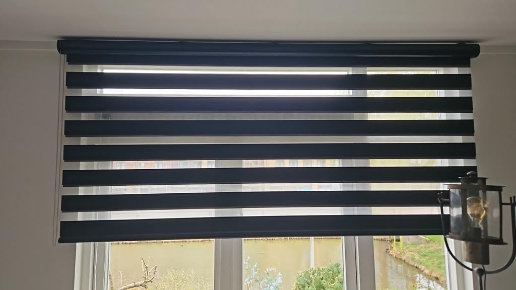 Duorolgordijnen nieuw rolgordijn zwart, Ophalen