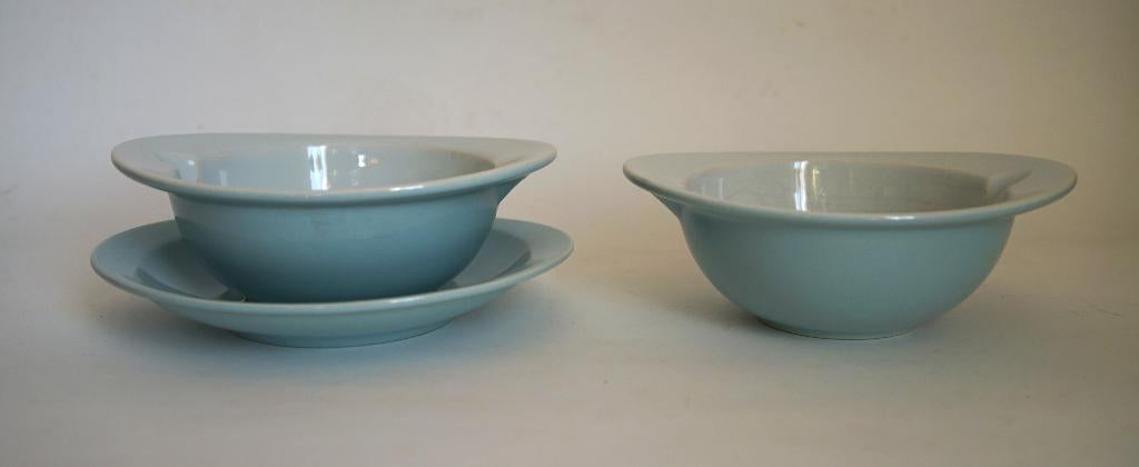 vintage fris edam symfonie kom schotel sauskom blauw, Huis en Inrichting, Keuken | Servies, Gebruikt, Ophalen of Verzenden, Kom(men)