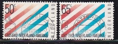 123 - Nederland nvph 1266/1267 gestempeld , 200 jaar, Postzegels en Munten, Verzenden, Na 1940, Gestempeld