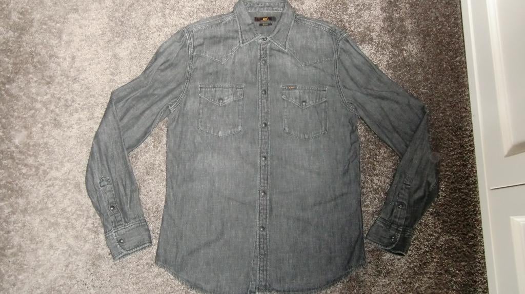 Spijkeroverhemd  Lee  maat M, Kleding | Heren, Overhemden, Zwart, Zo goed als nieuw, Lee, Halswijdte 39/40 (M)