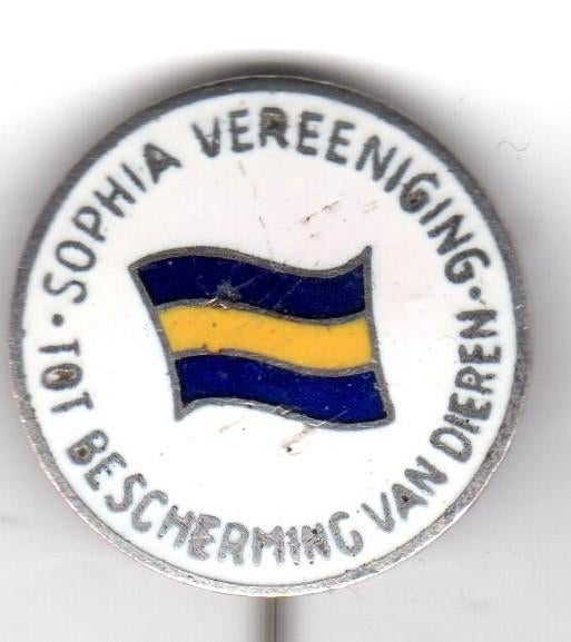 Speldje SOPHIA AMSTERDAM VEREENIGING TOT BESCHERMING DIEREN, Ophalen of Verzenden, Gebruikt, Overige onderwerpen