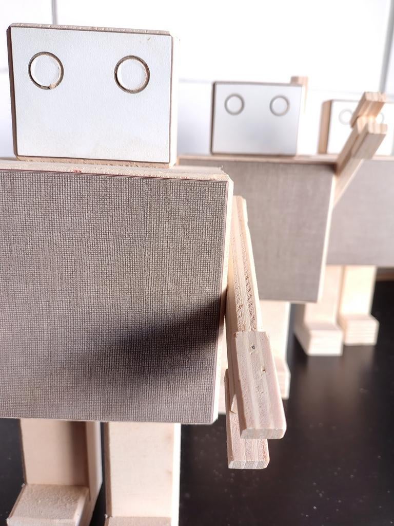 Houten robots, Ophalen of Verzenden