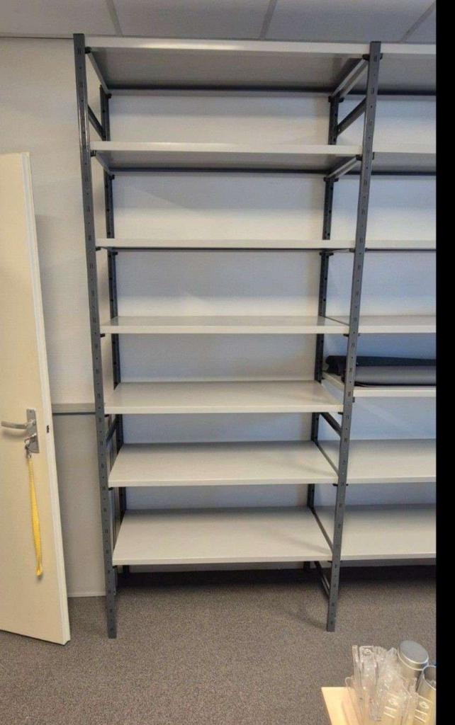 12 meter stelling stellingkast legbordstelling, Niet ingevuld, Niet ingevuld, Ophalen of Verzenden, Zo goed als nieuw