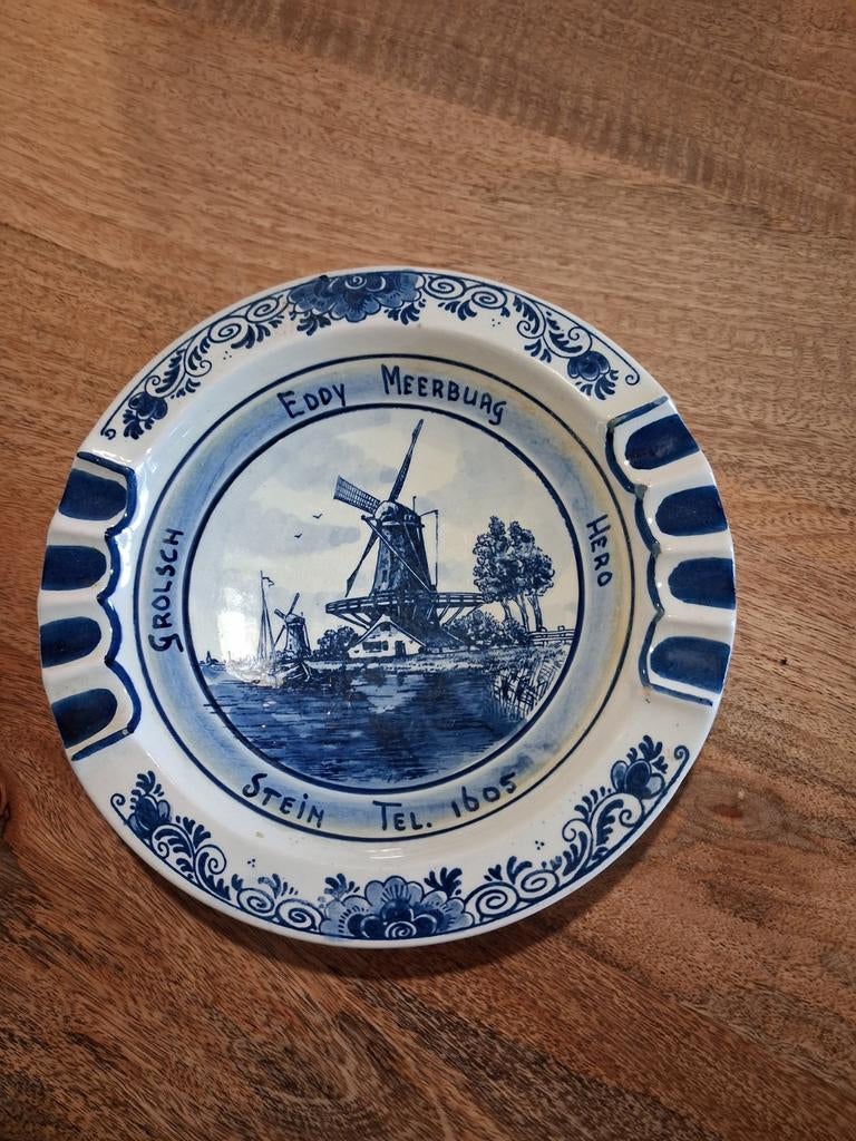 Asbak, porselein, Grolsch, Hero, Stein, Antiek en Kunst, Ophalen of Verzenden