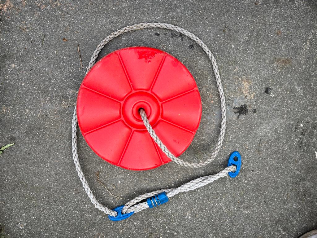 Rode schommel met touw, Kinderen en Baby's, Speelgoed | Buiten | Speeltoestellen, Ophalen, Gebruikt, Schommel