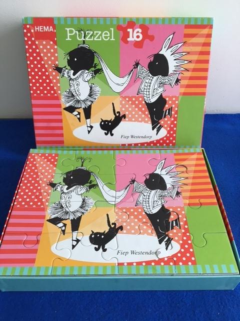 Jip en Janneke puzzel (16 stukjes), Ophalen of Verzenden, 10 tot 50 stukjes, Zo goed als nieuw, 4 tot 6 jaar