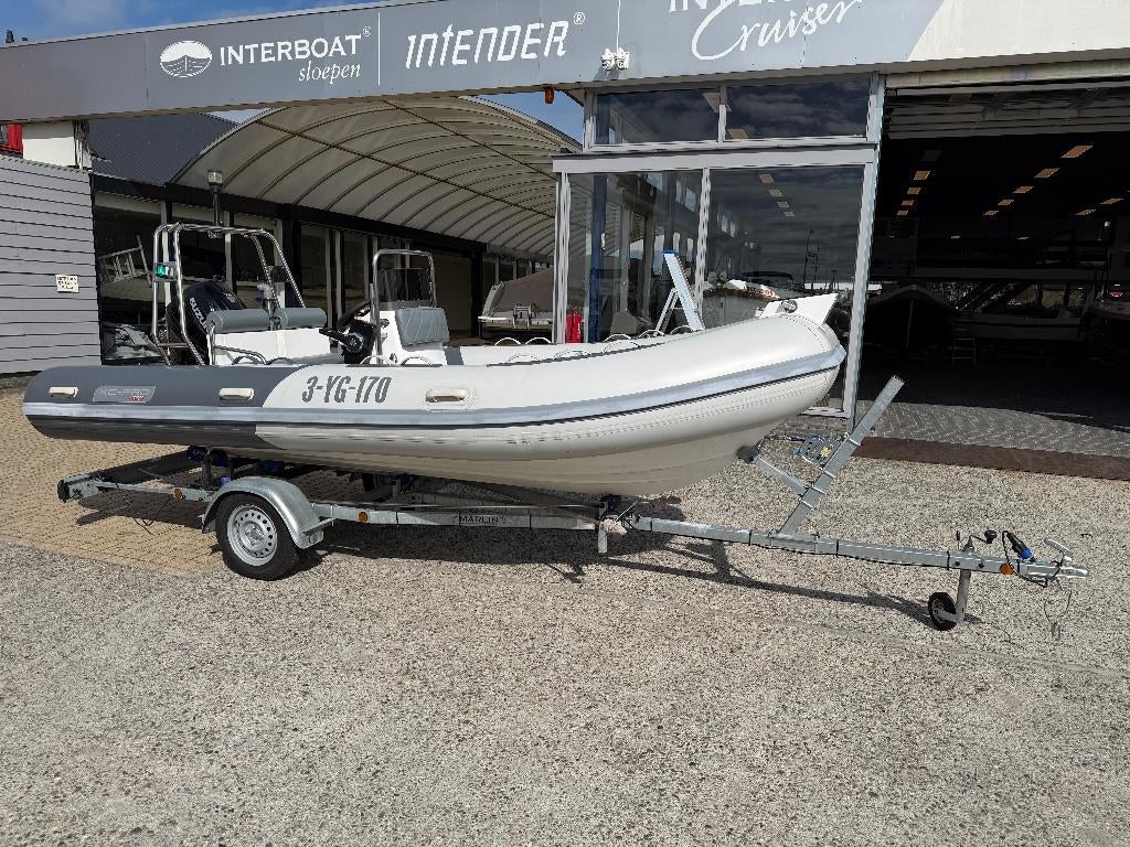 RIB XC-PRO-480 met 30 pk Suzuki en trailer, Gebruikt, Benzine, Minder dan 70 pk, Overige materialen