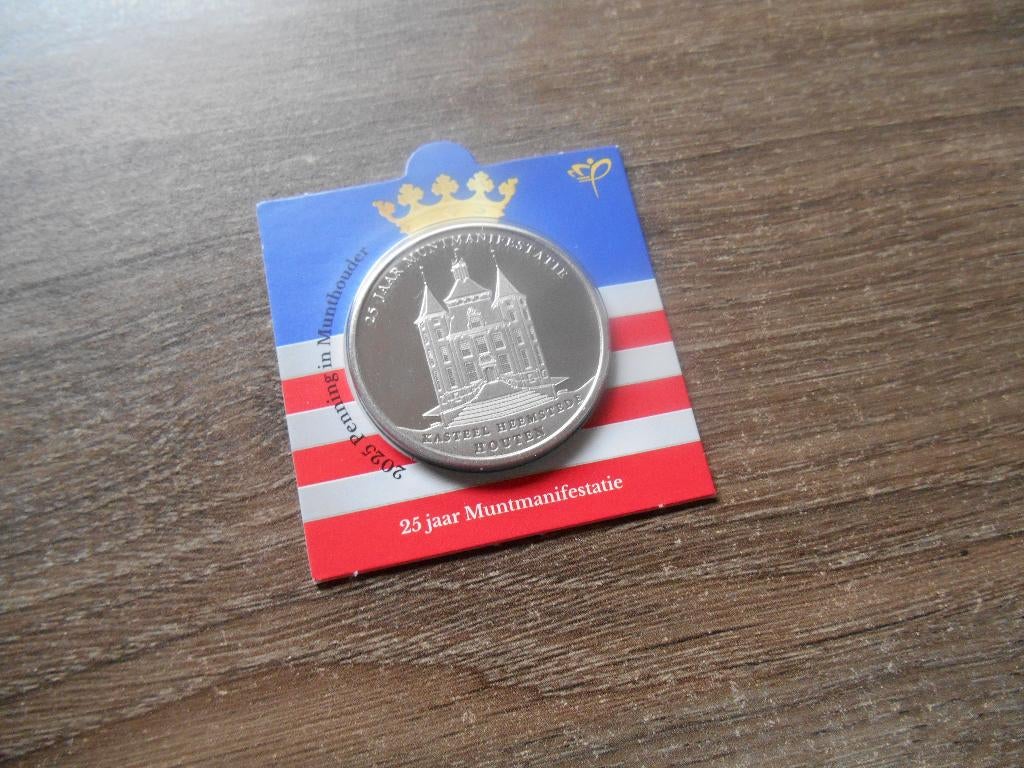Penning 25 jaar Muntmanifestatie in munthouder LEZEN, Ophalen of Verzenden, Overige materialen, Nederland