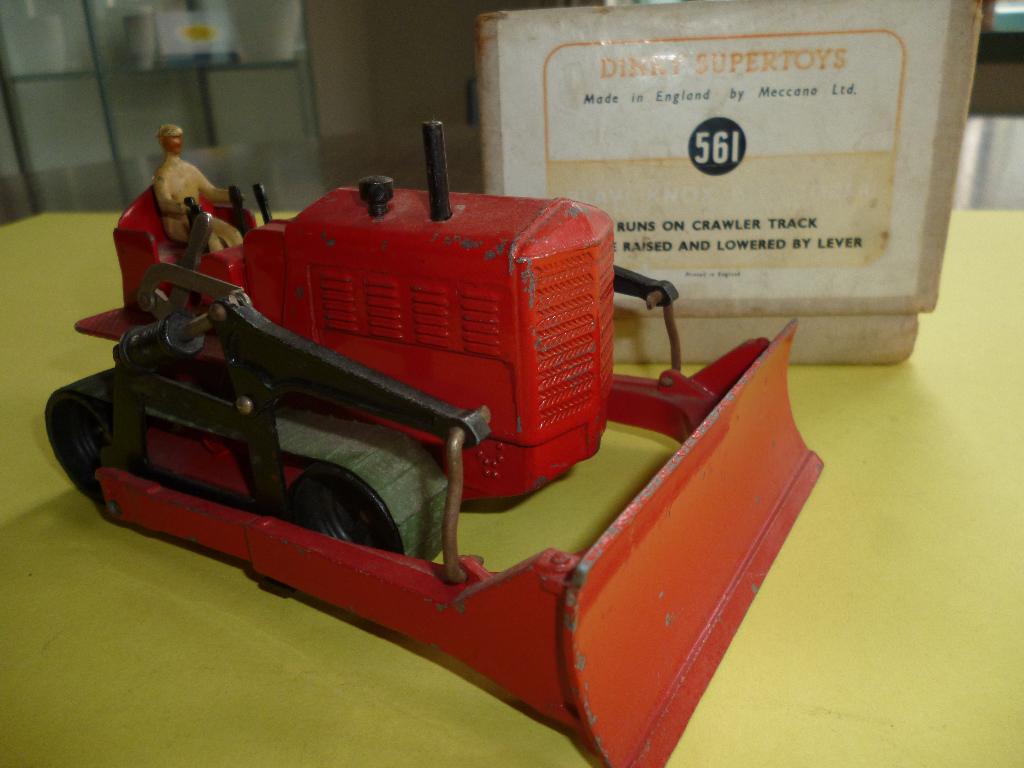 DINKY SUPERTOYS NR. 561BLAW-KNOX BULLDOZER MET OVP, Hobby en Vrije tijd, Modelauto's | 1:43, Ophalen of Verzenden, Gebruikt, Auto
