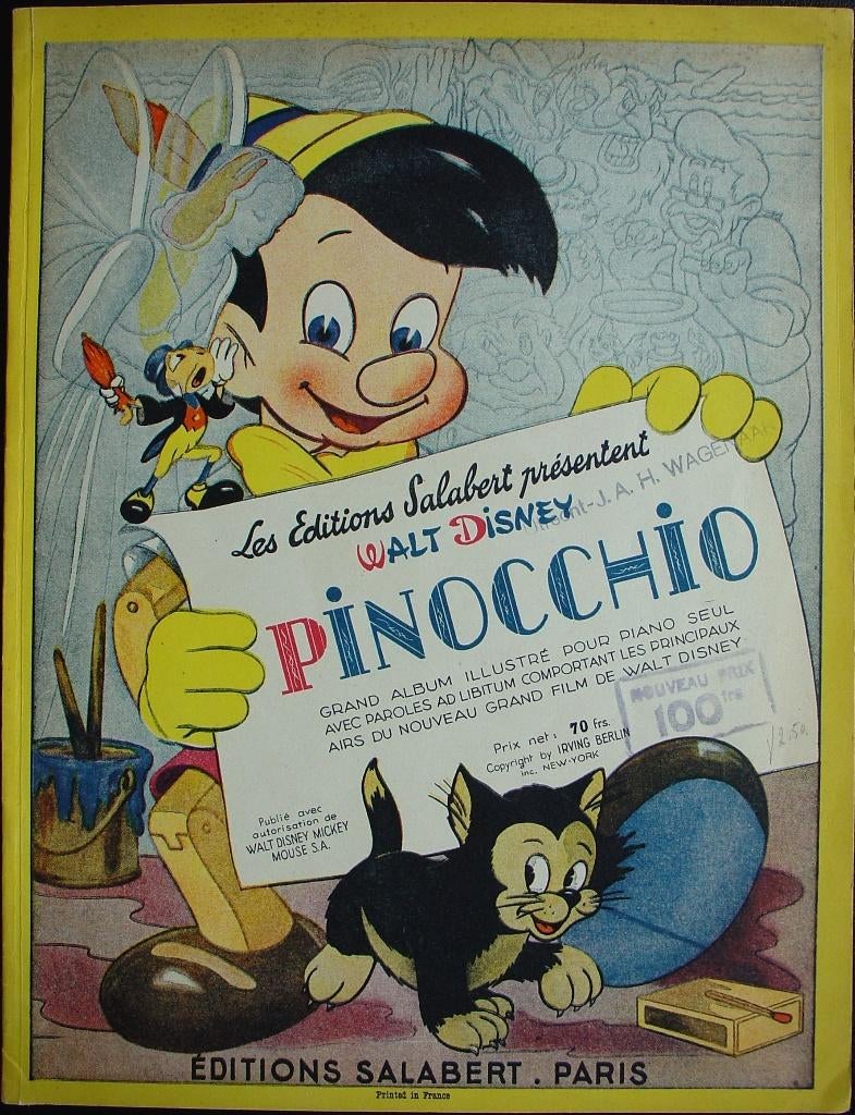 Walt Disney Pinocchio muziekboek, Ophalen of Verzenden, Zo goed als nieuw, Overige onderwerpen, Leigh Harline