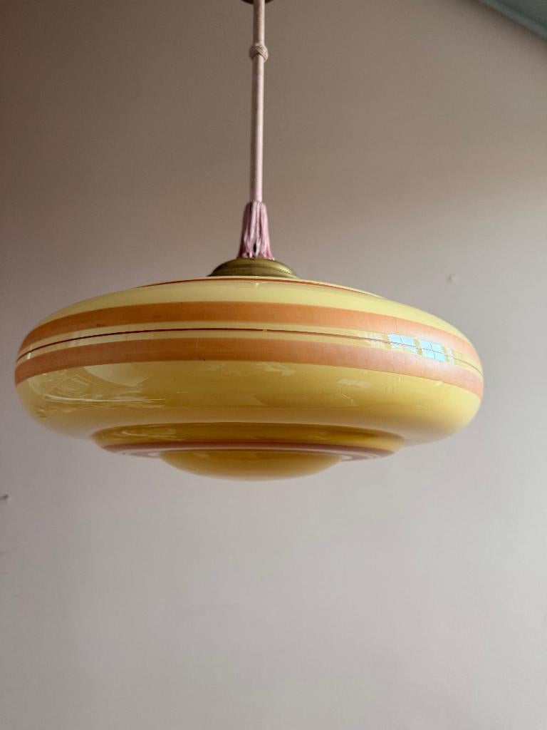 Pesche di Prato vintage pedant lamp, 50 tot 75 cm, Ophalen of Verzenden, Zo goed als nieuw, Aluz