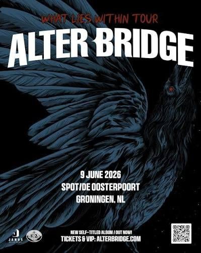 2 x tickets Alter Bridge Oosterpoort Groningen, Twee personen